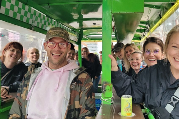 Fun with drinks in the rain