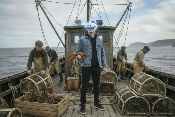 VR Tour Lobster Boat man